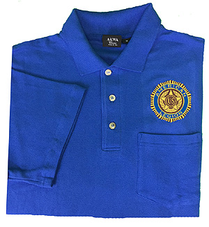 Legion Front/Back Emblem Pocket Polo - American Legion Flag & Emblem