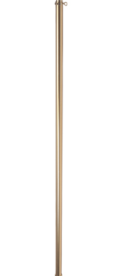 Gold-Finish Adjustable Aluminum Flagpole