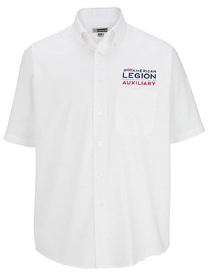 Men's Short-Sleeve Dress Shirt (Auxiliary Logo) - American Legion Flag ...