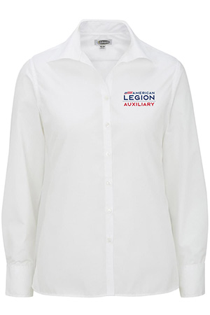 Long Sleeve Open-Neck Blouse (Auxiliary Logo)