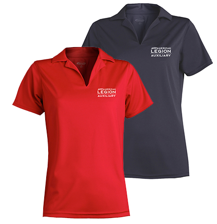 V-neck Performance Polo (Auxiliary Logo)