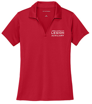 V-Neck Performance Polo (Auxiliary Logo)