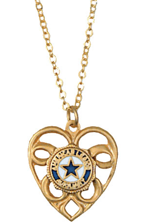 Heart Necklace with Auxiliary Emblem