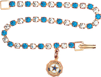 Auxiliary Sapphire & Crystal Rhinestone Bracelet
