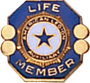 Auxiliary Life Member Pin - Gold Plated