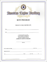 Auxiliary ROTC Certificate