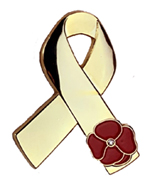 Poppy Awareness Ribbon Pin