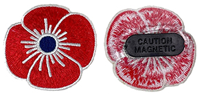 Magnetic Embroidered Poppy Patch