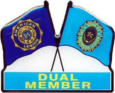 Crossed Flags Legion/SAL Dual Member Tack