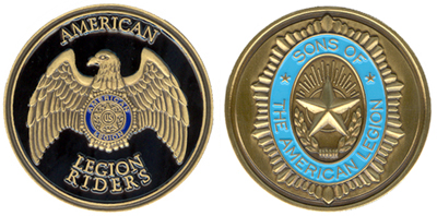 SAL - Legion Riders Coin - American Legion Flag & Emblem