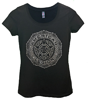 Clear Rhinestone Emblem T-shirt (Ladies)