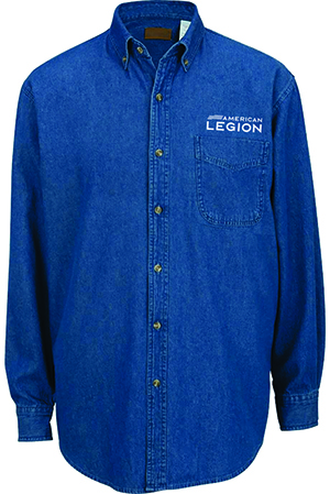 Long-Sleeve Denim Shirt - Mens (Legion Logo)