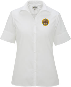 Short-Sleeve Open-Neck Blouse - Legion Emblem (Ladies)