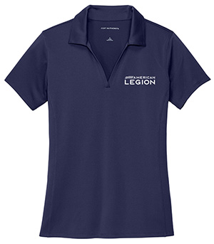 Ladies V-Neck Performance Polo (Legion Logo)