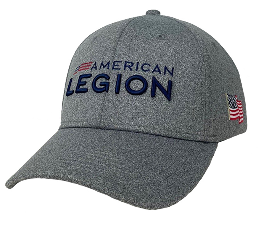 Heathered 3 D Cap Legion Logo American Legion Flag Emblem