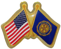 U.S./Legion Crossed Flags Tack