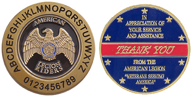 Custom Legion Riders Appreciation Coin