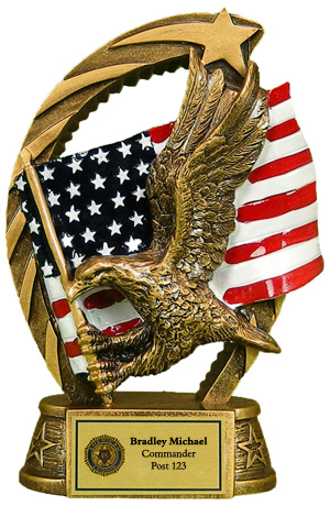 Shooting Star Eagle Flag Plaque (Legion)