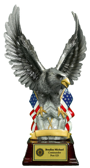 Crossed-Flags Eagle Plaque (Legion)