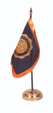 SOUVENIR LEG FLAG W/STAND 4X6