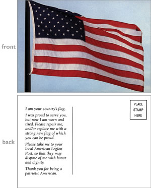 Flag Replacement Postcard