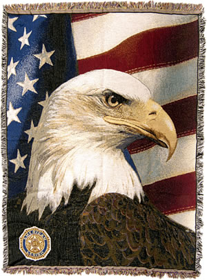 Eagle Cotton Throw with Legion Emblem