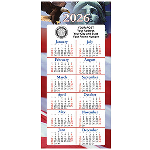 2026 Custom Patriotic Calendar Magnet