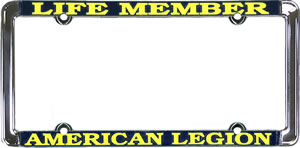 American Legion Auto Plate Frame - Life Member