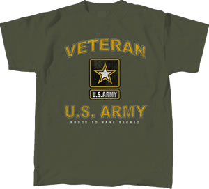 Proud To Have Served T-shirt (Army) - American Legion Flag & Emblem