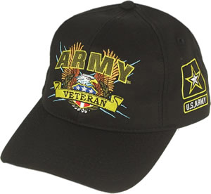 Veteran Eagle Shield  Cap (Army)