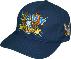 Veteran Eagle Shield Cap (Navy)