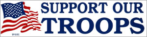 Support Our Troops Removable Bumper Sticker