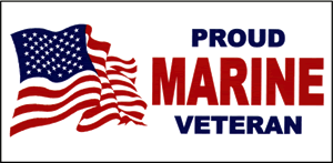 Proud Marine Veteran Removable Bumper Sticker