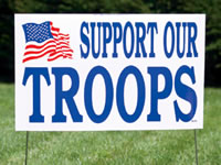 Support Our Troops Yard Sign