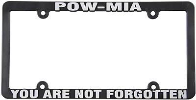 POW-MIA License Plate Frame - American Legion Flag & Emblem