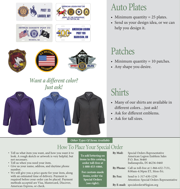 Special Orders American Legion Flag & Emblem